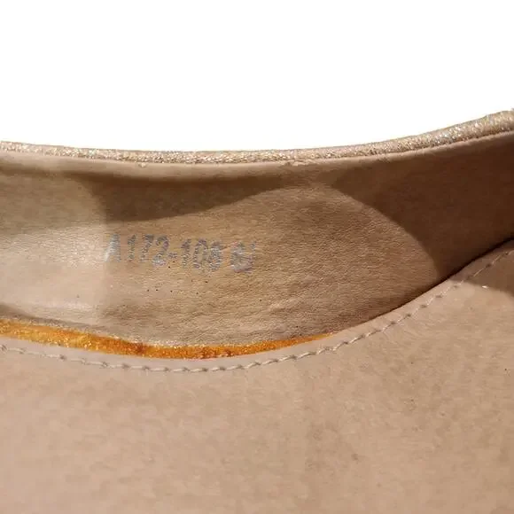 Seven Color Pumps Heels Womens Sz 6.5 Rhinestone Covered Pale Gold Pumps - Picture 8 of 10